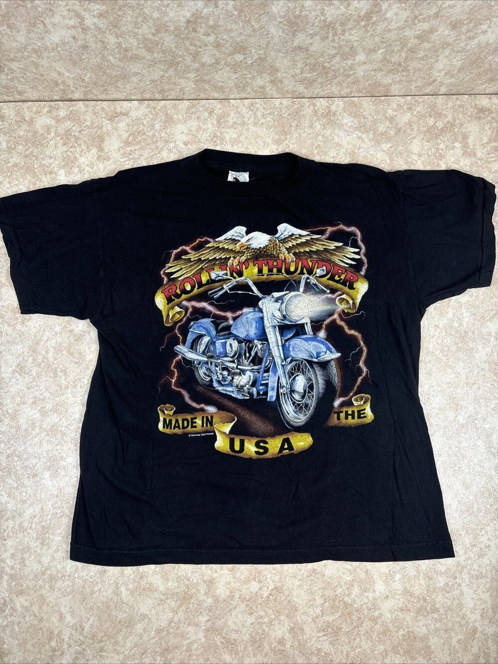 "Rollin' Thunder" Motorcycle USA Size L See Measurements